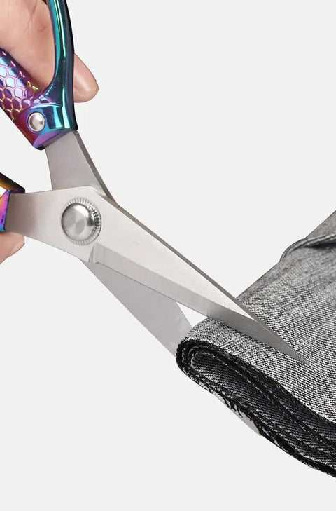 Heavy Duty Rose Gold Kitchen Shears Industrial Grade Stainless Steel Scissors cutting fabric with ergonomic handle