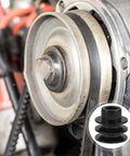 Heavy Duty Double Groove V Belt Pulley For Gas Engine With 20mm Shaft compatible with water pumps in a close-up view.