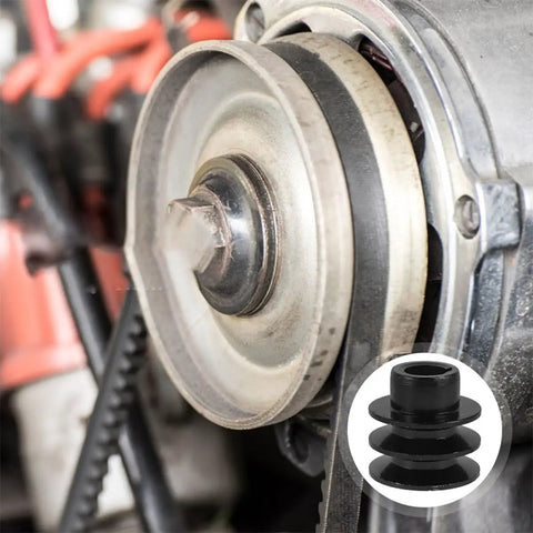 Heavy Duty Double Groove V Belt Pulley For Gas Engine With 20mm Shaft compatible with water pumps in a close-up view.