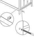 Diagram of Black M8 X 110mm Flat Head Socket Screws With Barrel Nuts Set Of 10 used in bed frame assembly