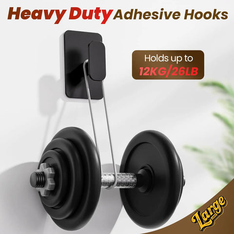 Darn Reliable Heavy Duty Wall Hooks Made From Rustproof Stainless Steel And No Sweat Adhesive Mount Holds Up To Twenty Six Pounds Like A Champ Great For Bathrooms Or Kitchen Black Four Pack