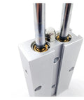 Compact Twin Rod Pneumatic Air Cylinder TN25 Series 25mm Bore Dual Action Double Acting With Long Stroke Options