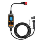 Portable Type 2 EV Charger 11KW 16A 3 Phase Wireless App Control Electric Vehicle Charging Cable 5 Meters shown with display and plug.
