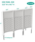 Outdoor Privacy Screen For Air Conditioner Unit With Four Panels, Trash Can Enclosure And Pool Equipment Shield, Resin Fence Kit
