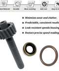 TH350 22 Tooth Speedometer Driven Gear With Housing Seals Replacement For GM Turbo 350 Transmission Grey parts shown with features