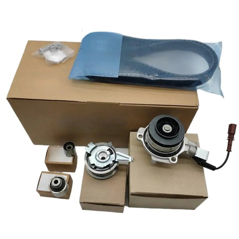 Timing Belt Kit With Water Pump For 04L198119 Keeps Engine Cooling Slick Under Heavy Loads And Stress With Sealed Impellers Maintaining Coolant Flow Ensuring High Durability Safely Keeping Your Ride Running Smooth No Breakdown Problems All Year, belt and pump set