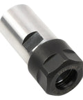 Knuckle Cracker Angle Grinder Extension Shaft Adapter Kit With One Quarter And One Half Inch Spring Collets For Wood Carving Polishing And Tough Workshop Projects Heavy Alloy Steel close-up of collet with black and silver finish.