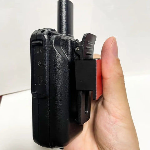 Heavy Duty Walkie Talkie Belt Clip Holder Mount With Adhesive Backing For Two Way Radios Clip On Mic Hanger Go To Gear Compatible With Baofeng UV 5R DM32 UV32 Motorola Kenwood And More Four Pack on radio