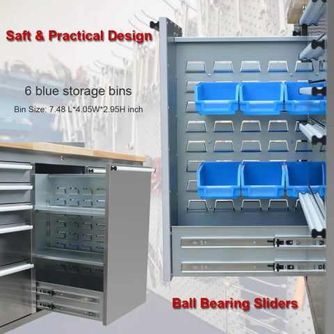 Dang Tough Rolling Tool Chest In A 2 Pack With 11 Drawers And 3 Lockable Cabinets slick stainless steel tool cabinet with six blue storage bins