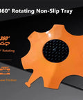 360° rotating non-slip tray for heavy duty industrial machinery skate dolly featuring anti-skid surface and durable design.