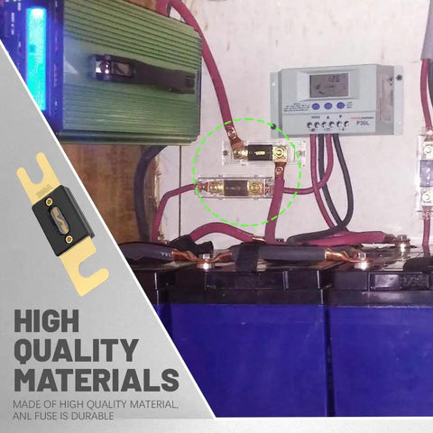 Heavy Duty 200 Amp ANL Blade Fuses With Gold Plated Contacts For Marine Car Audio Systems And Vehicle Inverters shown in action.
