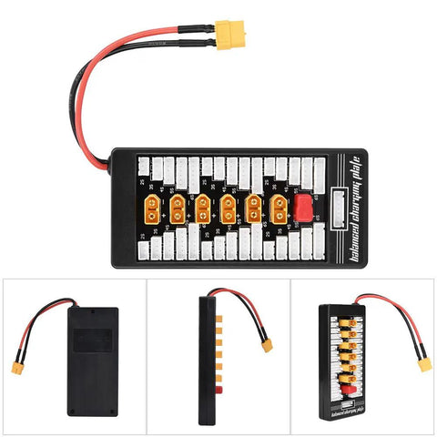 Fast Lane Parallel Charging Board For RC Drones And Racing Models, Balances 2S-6S LiPo Batteries At Once With XT60 Connector