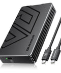Blazing Fast External Ssd Enclosure For M2 Nvme Drives Featuring Usb 4 And Thunderbolt 4 with aluminum body and included cables.