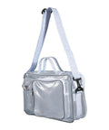 Clear Antistatic Crossbody Tool Bag Hella Durable Cold Pvc Build For Field Engineers And Tech Crews Straight Up Reliable Gear And Laptop Storage Heavy Duty Protective Case, shown with adjustable strap.