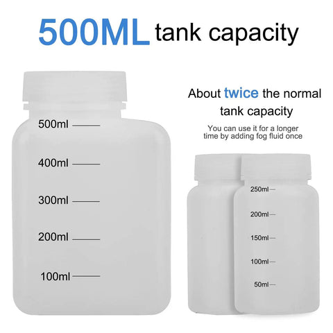 500ml tank for All In One Fog Machine With 6 LED Lights And 12 Color Effects, Wireless And Wired Remote Control