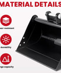 Toothless Bucket Attachment For Mini Excavators Up To 3 Tons Built Tough For Real World Ground Leveling And Trench Trimming