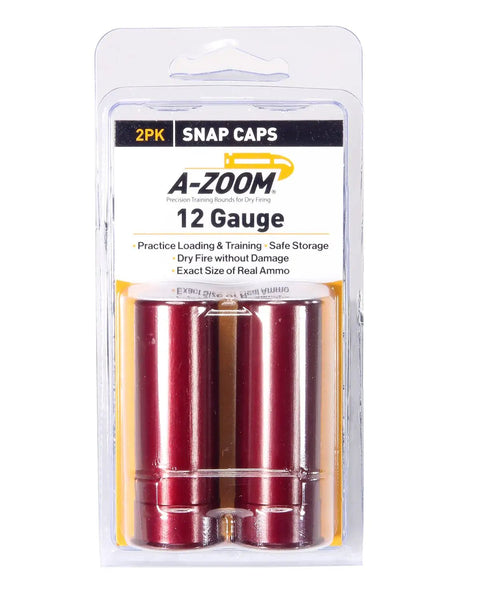 12 Gauge Shotgun Snap Caps Red 2 Pack For Dry Fire Training Safe Handling And Practice Without Noise Feels Like Real Ammo For Storage Testing And Rehearsal