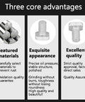Aluminum Greenhouse Hardware Kit Nuts And Bolts Set M6x12mm Replacement Bolt Assortment Durable Screws And Fasteners For Repair Work Must Have Diy Garden Projects And Garden Shed Framing Weather Resistant, three metal bolts