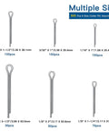 555 Piece Cotter Pin Assortment Kit Pro Grade Built Tough For Automotive And Small Engine Repair, multiple sizes diagram