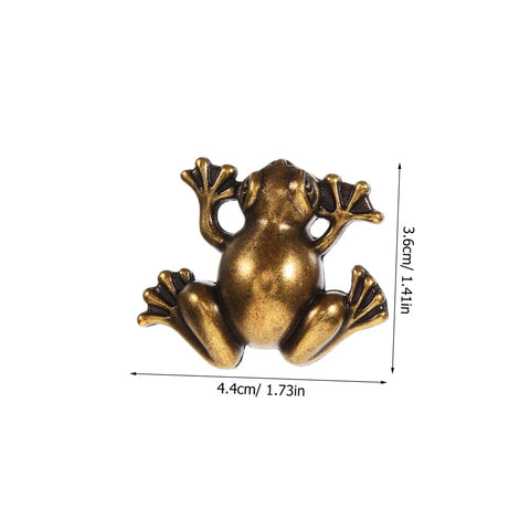 Frog Shape Pull Handles 2 Pack Vintage Style Metal Cabinet Drawer Pulls, 1.73 x 1.41 inches, retro charm bronze finish