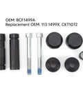 Heavy Duty Front Brake Caliper Slider Pin Kit For Mercedes Sprinter Vans 906 NCV3 Years 2006 To 2018 Replaces BCF1499A And 113 1499x; black and silver pins