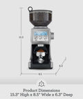 Smart Grinder Pro Coffee Grinder With 60 Settings For Espresso And Brew Dope Dose Control Digital Timer Programmable Grind