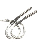 Heavy Duty 220V Cartridge Heater Elements 6mm Diameter Electric Tubular Immersion Air Heating Rods 200mm Length 490W 5 Pack showing two rods with textile covers.