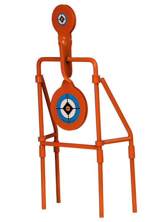 Double Paddle Spinner Shooting Target With 3 Inch And 4.5 Inch Spinning Targets, No Reset, Steel Four-Leg Stand, Durable Powder Coat