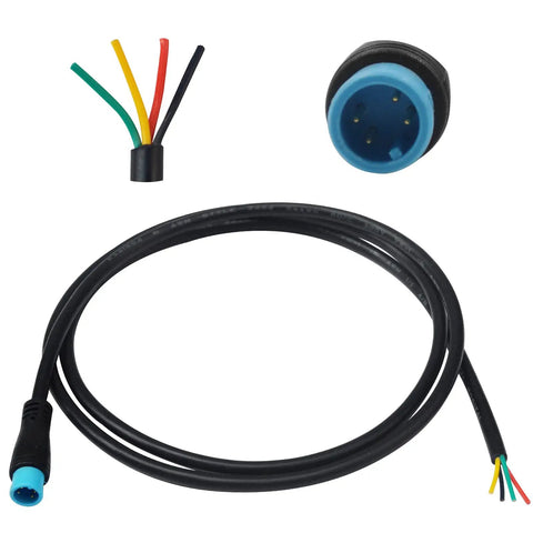 Rugged Go-To Ebike Extension Cable 2Pin 3Pin 4Pin 5Pin 6Pin Waterproof Plug Kit With Single Connector, 120cm Length, Compatible With Throttle, Motor, Brakes, Brake Sensors, Display And Other Ebike Parts