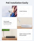 Installation process of 4K PoE Security Camera System All In One With 8 Channel NVR, 6 Outdoor 8MP Turret Cams, 2TB HDD