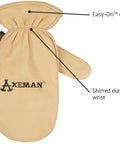 Heavy Duty Full Grain Cowhide Cold Weather Mittens Built Dang Tough With Heat Keep Thermal Insulation And Easy Pull On Cuff for winter work.