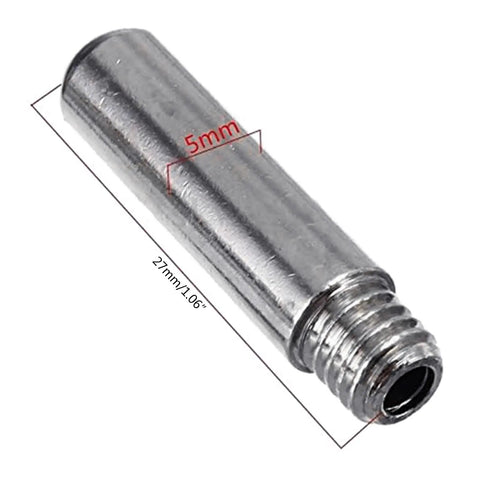Heavy Duty Plasma Torch Consumables Kit With Two Premium Cups And Secure Brackets For Smooth Industrial Cutting On Steel Auto Parts, stainless steel adapter, 27mm length, 5mm diameter.