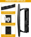 Product details of Heavy Duty Black Diecast Sliding Door Handle Set With Secure Non Keyed Lock showing ergonomic design and knob lock.