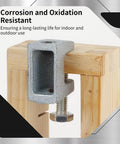Heavy Duty C Shape Beam Clamps Pack 0.78 Inch Jaw 25/32 Inch Opening Zinc Plated Carbon Steel With Locknuts 150 Pound Load Capacity For Cable Conduit Wood Desktop Use clamped on wood
