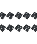 Heavy Duty Thickened Horizontal Table Leaf Connectors With Rustproof Flat Head Screws, pack of 10, sturdy black metal brackets.