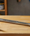 Beefy 1/2-Inch Drive Click Torque Wrench With Audible Click And High Accuracy on wooden workbench