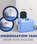 Condensation tank for Indoor Outdoor Triple Duct Mobile Spot Cooler 22,184 BTU Industrial Grade portable unit.