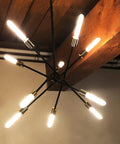 Modern chandelier with Dimmable E26 LED Light Bulb 6W Equal 60W Incandescent, AC120V Warm White 2700K, 600LM illuminating.