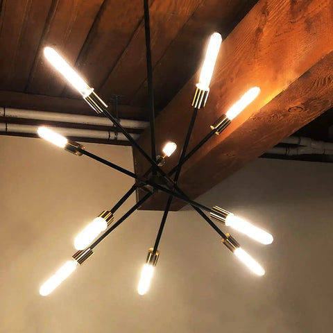 Modern chandelier with Dimmable E26 LED Light Bulb 6W Equal 60W Incandescent, AC120V Warm White 2700K, 600LM illuminating.