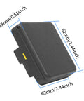 Rugged 10A Weatherproof Outdoor Power Outlet With Secure Cover For Caravans And RV Campers, 62mm x 13mm, sturdy nylon housing.