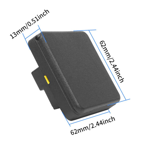 Rugged 10A Weatherproof Outdoor Power Outlet With Secure Cover For Caravans And RV Campers, 62mm x 13mm, sturdy nylon housing.