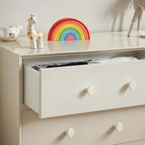 15 Pack White Cabinet Knobs Round Drawer Pulls Single Hole For Dresser Kitchen Bathroom Modern 30mm 1.25 Inch on a dresser