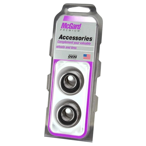 Front view of McGard 78714 stainless steel Cragar offset hole mag washers, pack of 10, silver