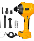 Cordless Dust Blower For 20V Battery High Power Handheld Air Duster Delivers 447 MPH Wind 50,000 RPM 3 Gear Stepless Speed Beast Mode For Garage Workshop Sawmill And Home Cleaning with attachments