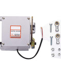 ADC225 24V Electronic Actuator for Generator Genset Engine with connectors and wiring harnesses, shown with fixing accessories
