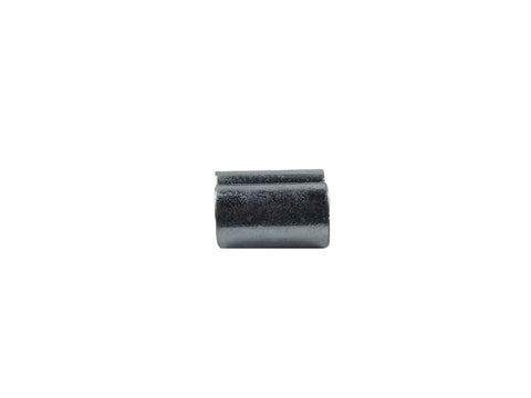 Mil Spec Zinc Plated Copper Swage Sleeves Clip and Ferrules One Quarter Inch Oval Duplex Wire Rope Cable Crimping Loop Fittings Heavy Duty Pack of Ten For Galvanized and Stainless Steel Wire, 1/4 in oval ferrule
