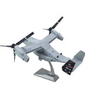 1/72 Scale V-22 Osprey Diecast Aircraft Model with Adjustable Stand, showing tiltrotor design and detailed finish.