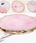 Pink resin palette from 21 Piece Nail Art Kit With Resin Palette Dotting Pens And Brushes For Acrylic Nails And Nail Art