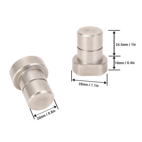 Pro Grade Twenty Millimeter Bench Dogs Set Stainless Steel Table Stops Locating Blocks for woodworking clamping on MFT tables