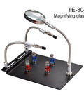Welding Soldering Magnifier With Flexible Gooseneck Arms And 360 Degree Rotating Alligator Clips, Pro Grade Handy Helping Hands For Precision PCB